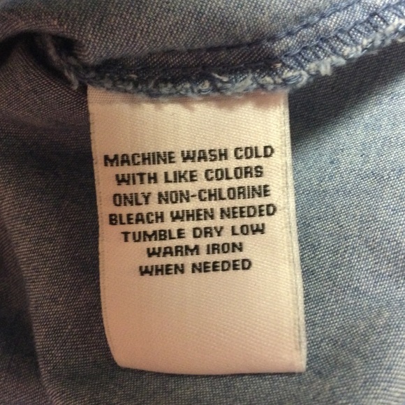 Denim Blouse with Sheer Black Sleeves - Picture 9 of 9